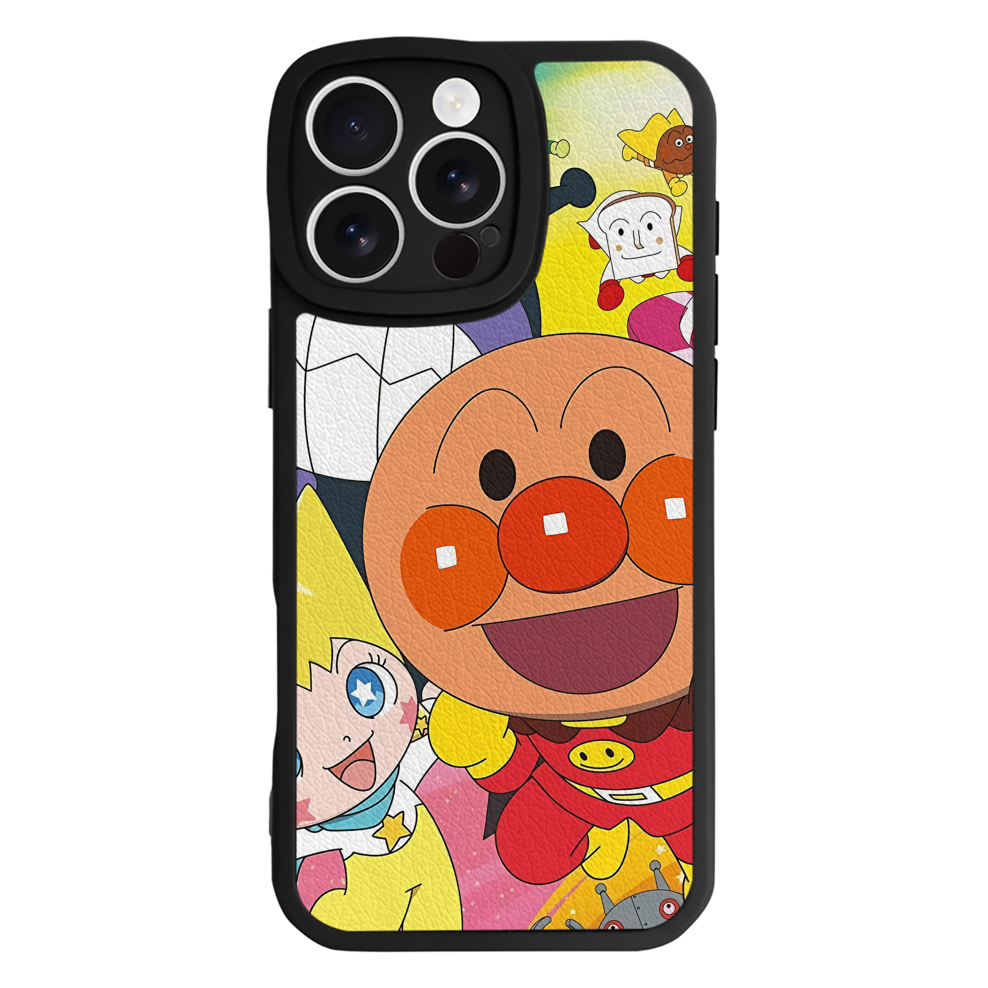 （画像用） アンパンマン Anpanman 【iPhone 16シリーズ対応】シリコンスマホケース（レザー調） 材質：シリコン